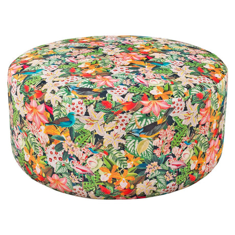 Round Fabric Pattern Pouffe – Myrtle & Mary Tropical Bomb