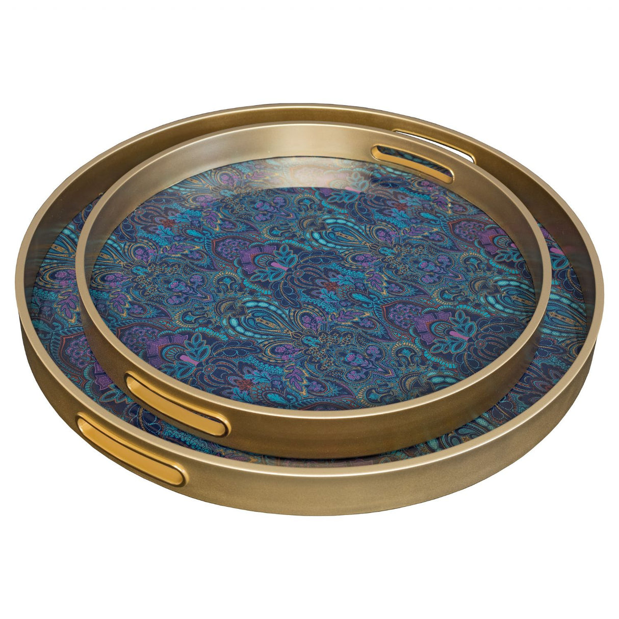 Dangerous Damask Circular Serving Trays
