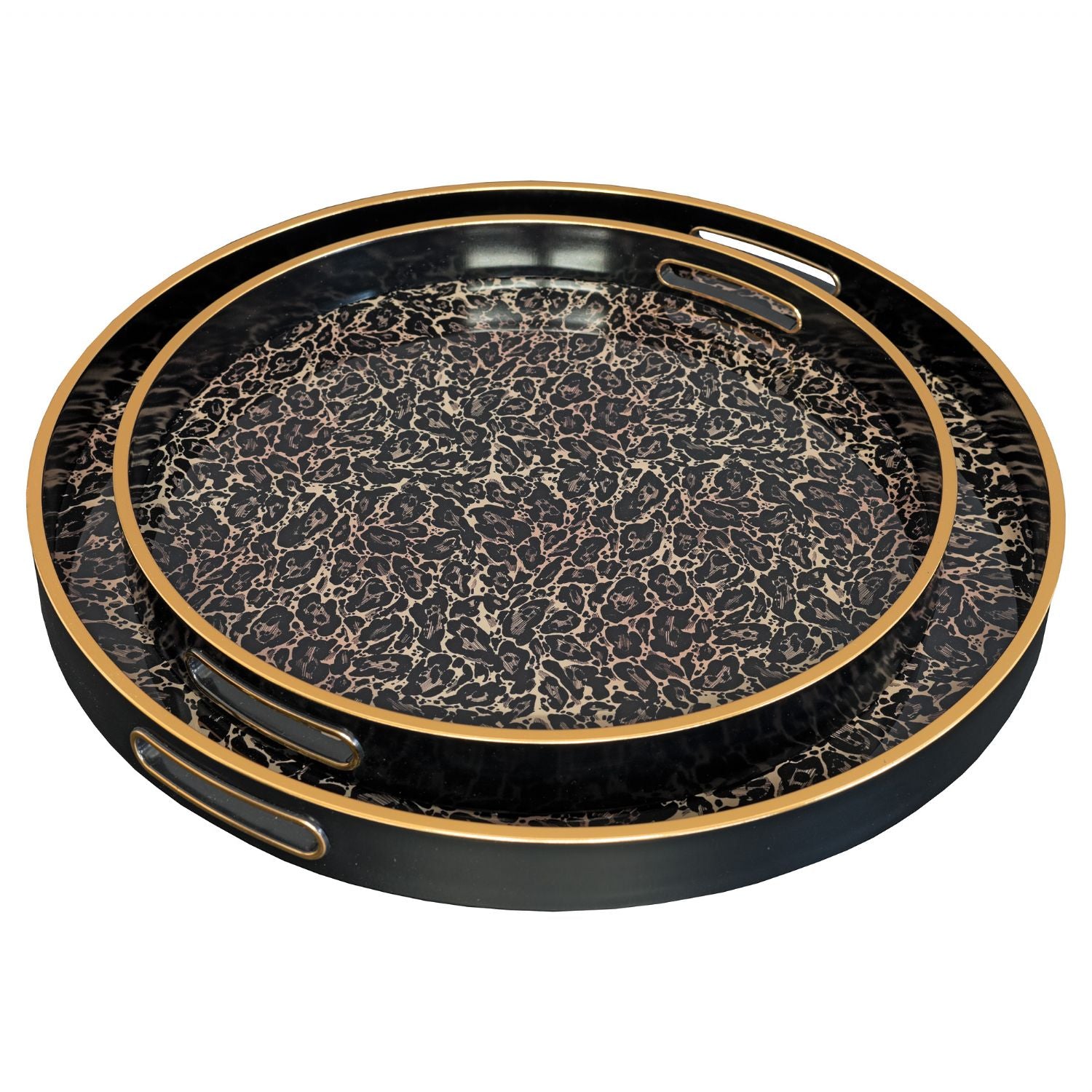 Roxy Leopard Circular Serving Trays