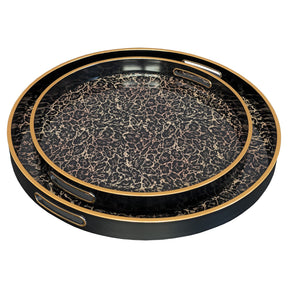 Roxy Leopard Circular Serving Trays