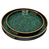 Malachite Circular Serving Trays