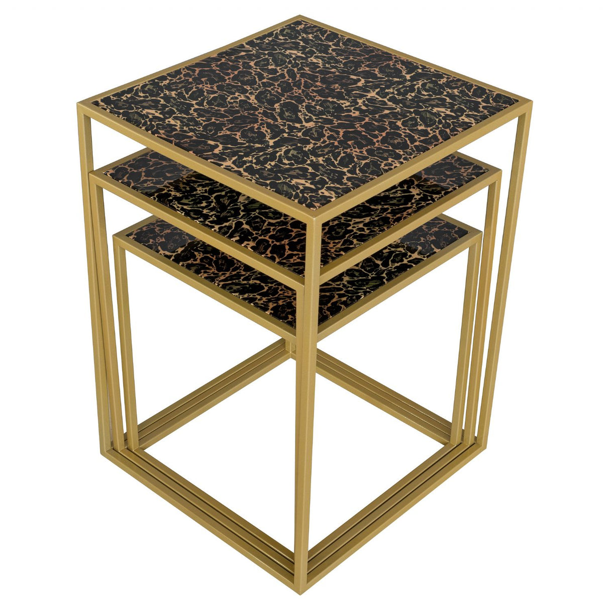 Nest of Three Tables Roxy Leopard