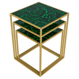 Nest of Three Tables Malachite