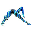 Amorous Black and Blue Stretching Yoga Lady Sculpture