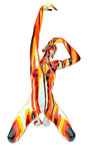 Amorous Large Red Yoga Lady Sculpture