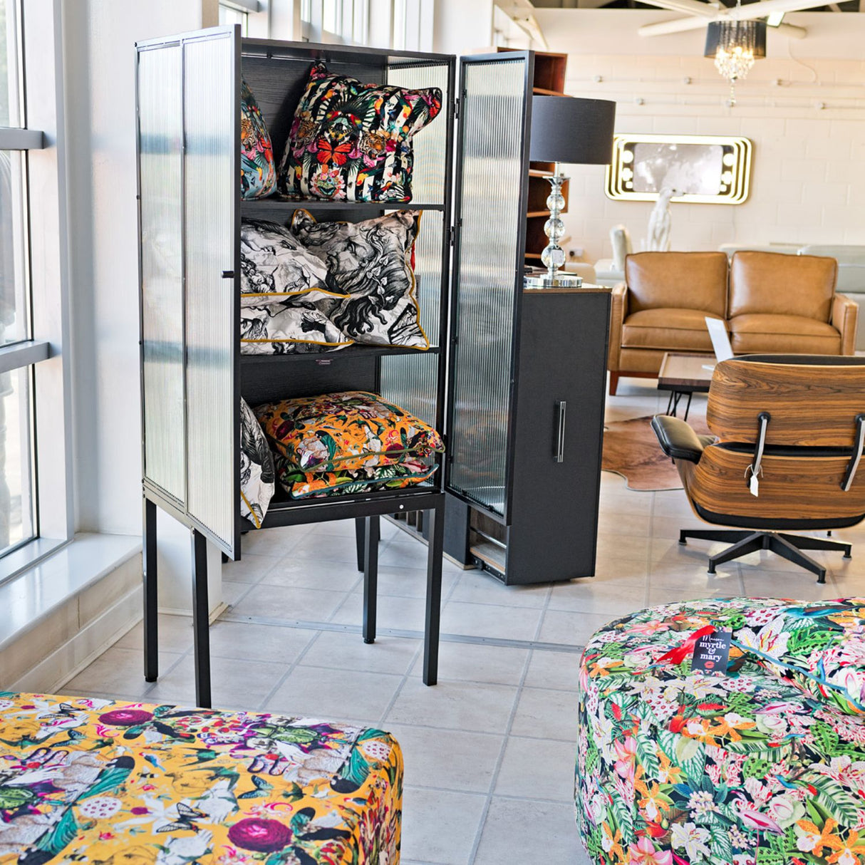 Black Display Cabinet
