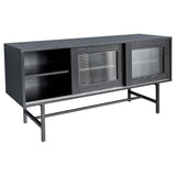 Black Sliding Door Entertainment Unit