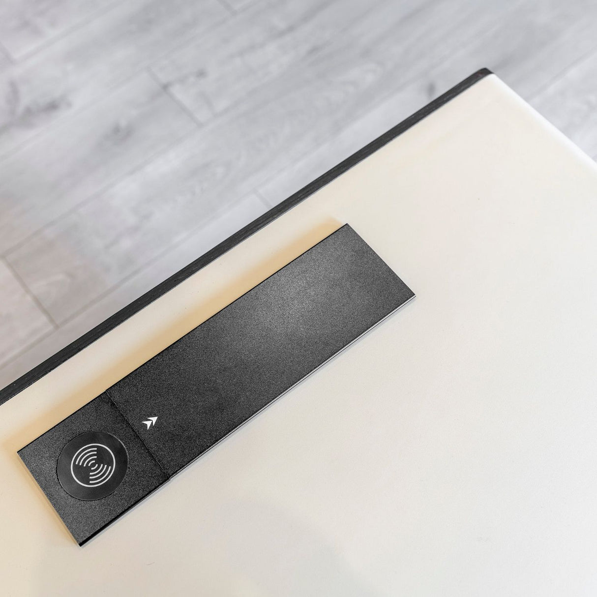 Taupe Leather Effect Top 2 Drawer Arc Design Executive Desk
