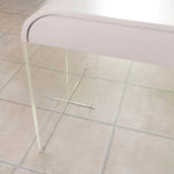 Taupe Acrylic Curved 1 Door 3 Drawer Arc Writing Desk