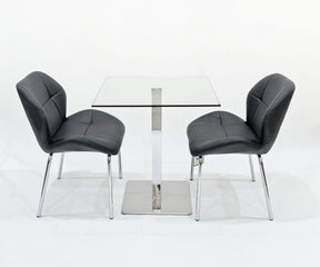 Dinky Black Bistro Chairs – Set of 2