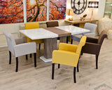 High Gloss Wood Effect Extending Dining Table