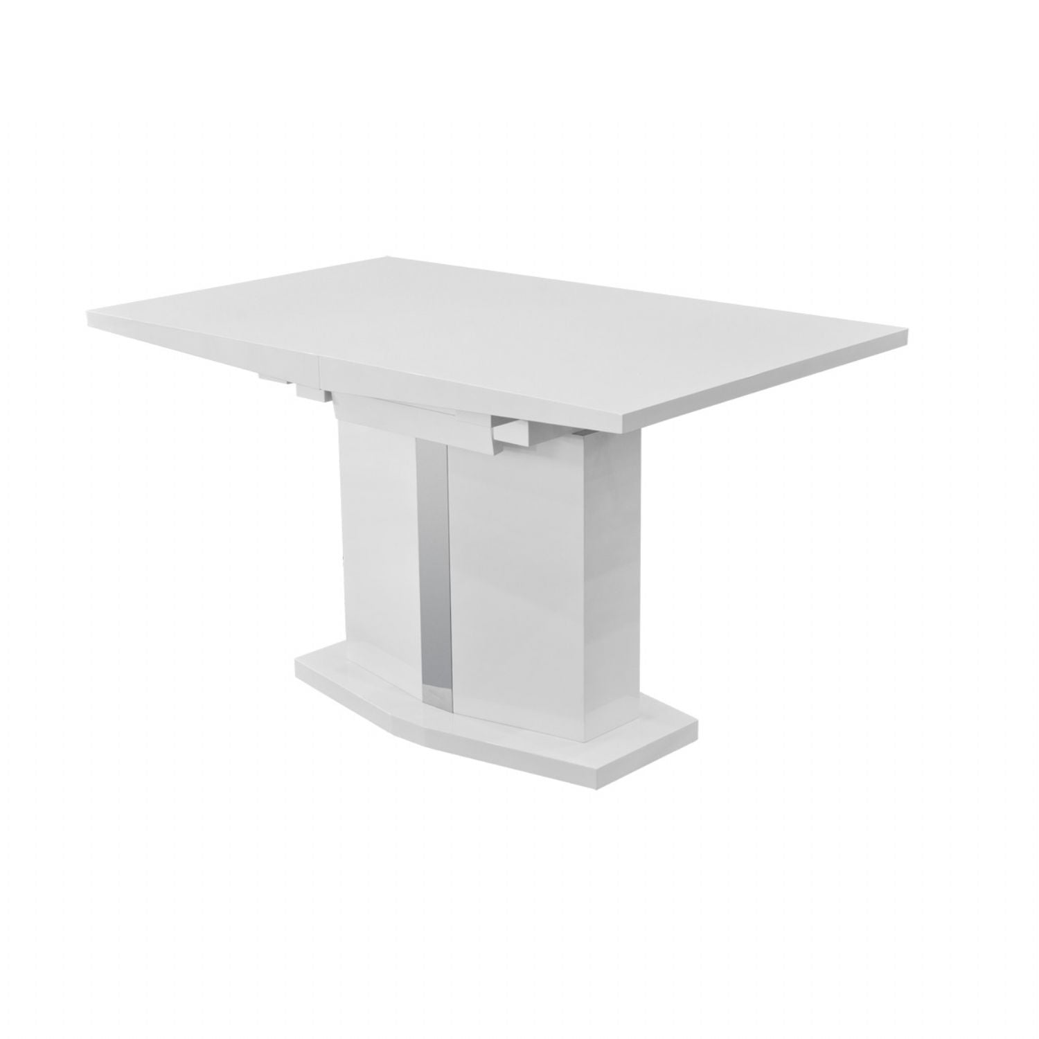 High Gloss White Extending Dining Table
