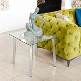 Clear Glass Lamp Table