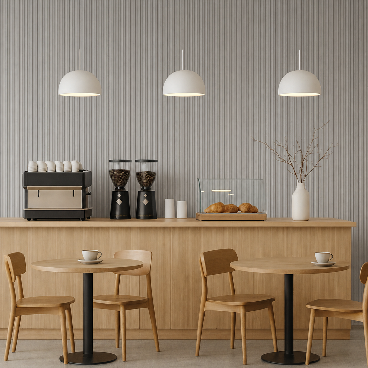 WPC Wall Panels - Fluted Wall Panels - 235cm x 16cm (15 pack) - Grey