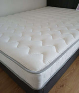 Grey Velvet Divan Bed Set with Headboard and Mattress