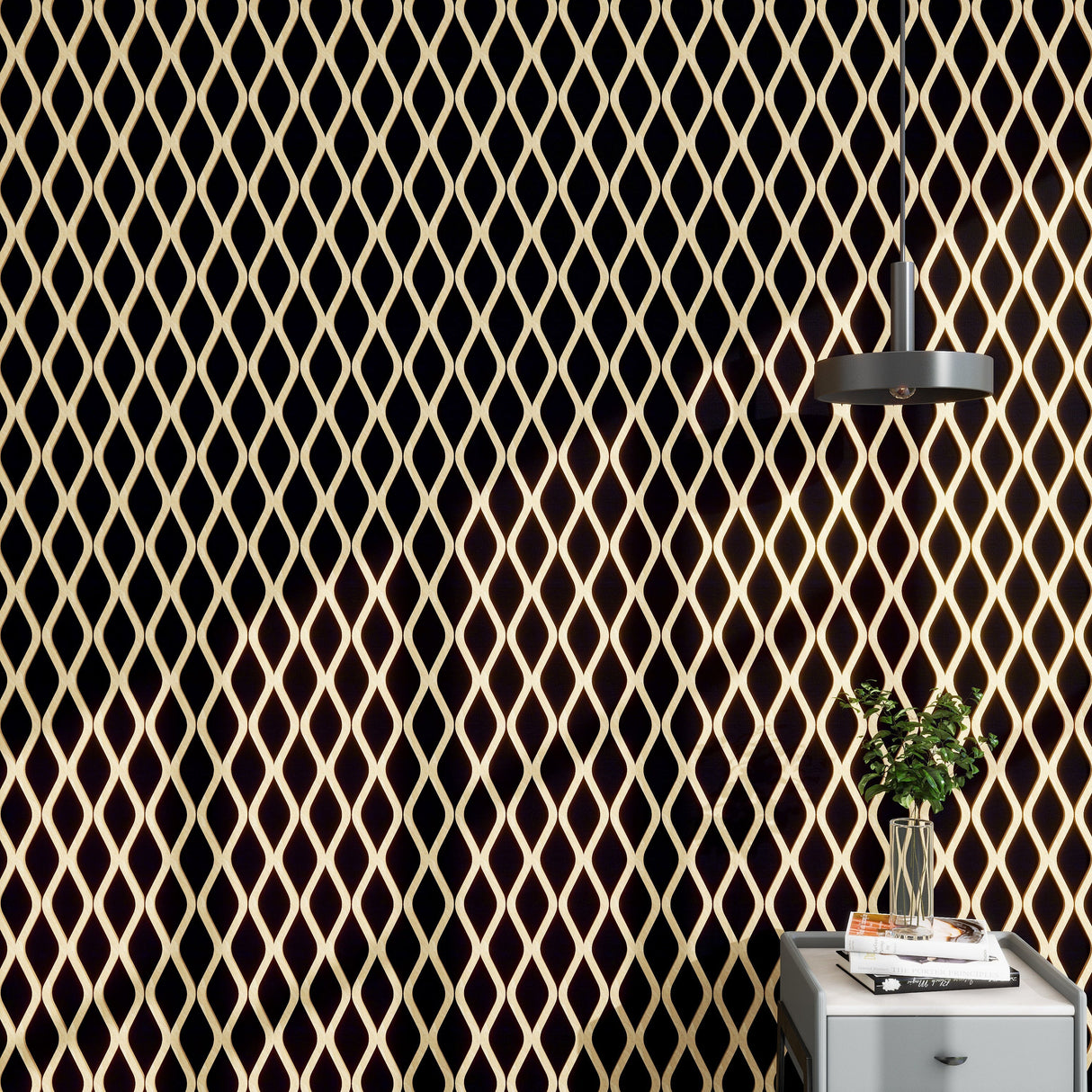 Wood Veneer Acoustic Lattice Wall Panels - 30cm x 240cm (2 pack)