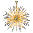 Gold Flare Glass Tubes Chandelier Ceiling Light
