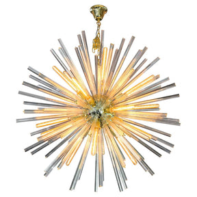 Gold Flare Glass Tubes Chandelier Ceiling Light