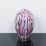 Large Mosaic Glass Egg Lamp – Rose Deco