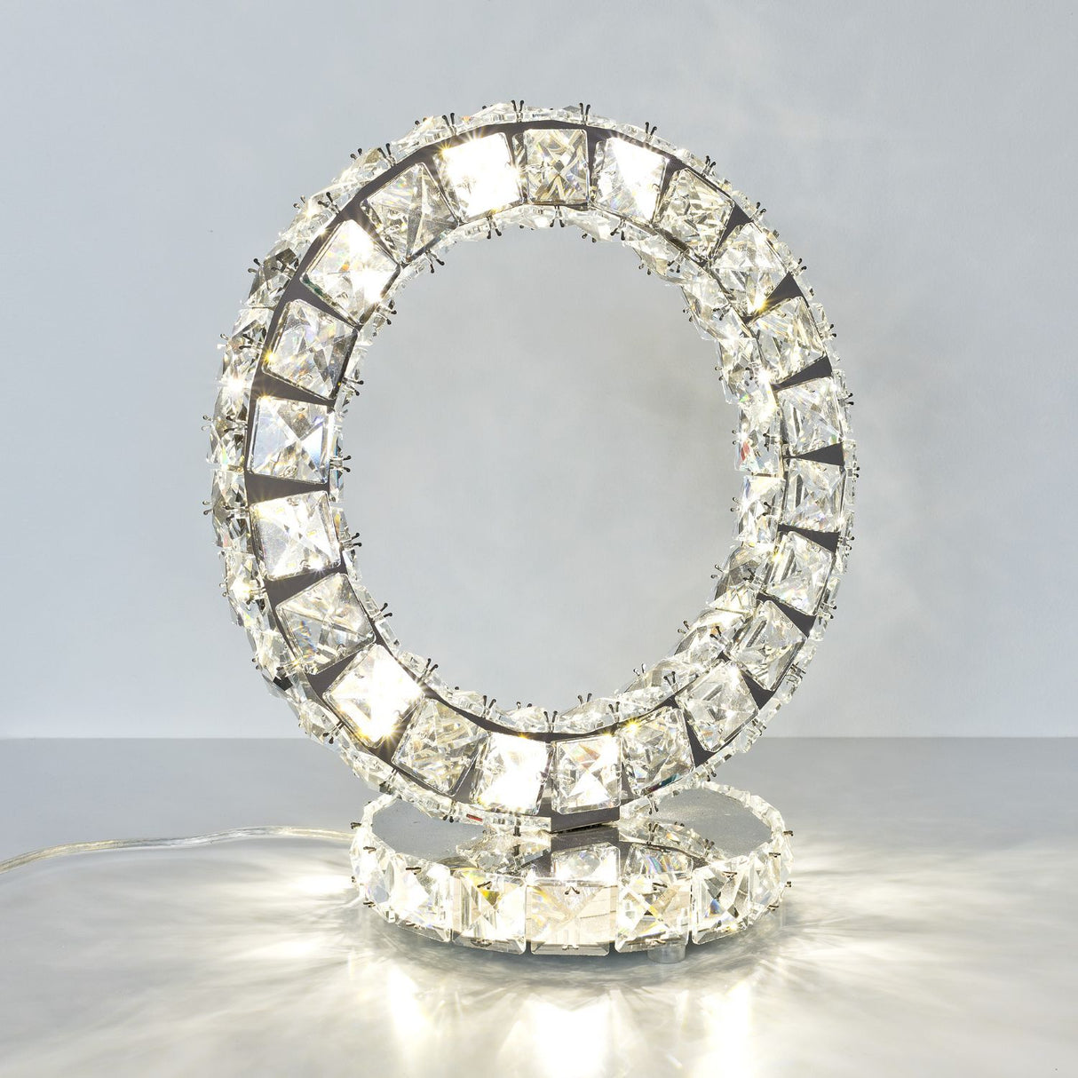 Glass Crystal Ring Light