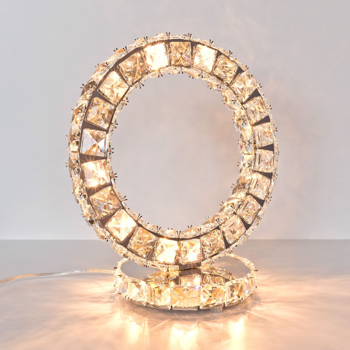 Glass Crystal Ring Light