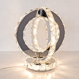 Glass Crystal Double Ring Light