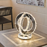 Glass Crystal Double Ring Light