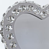Glass Crystal Heart Light Up Mirror