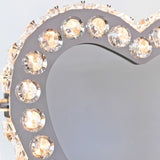Glass Crystal Heart Light Up Mirror
