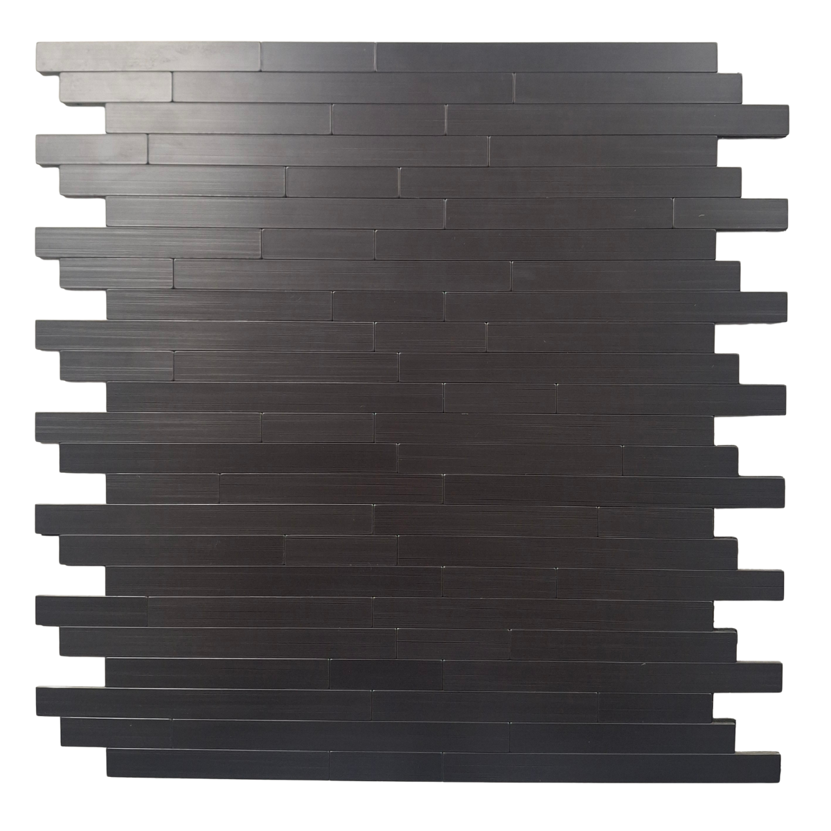 Self Adhesive 3D Mosaic Wall Tiles - Brick - 30cm x 30cm (10 pack) - Black
