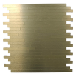 Self Adhesive 3D Mosaic Wall Tiles - Brick - 30cm x 30cm (10 pack) - Gold