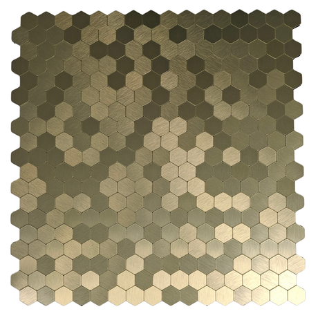 Self Adhesive 3D Mosaic Wall Tiles - Mini Hexagon - 30cm x 30cm (10 pack)