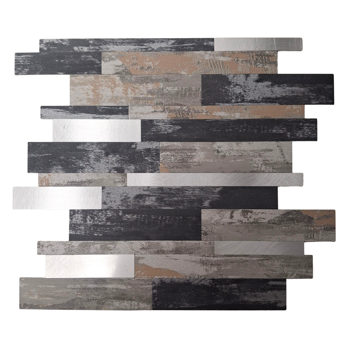 Self Adhesive 3D Mosaic Wall Tiles - Slate - 30cm x 30cm (10 pack)