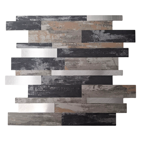 Self Adhesive 3D Mosaic Wall Tiles - Slate - 30cm x 30cm (10 pack)