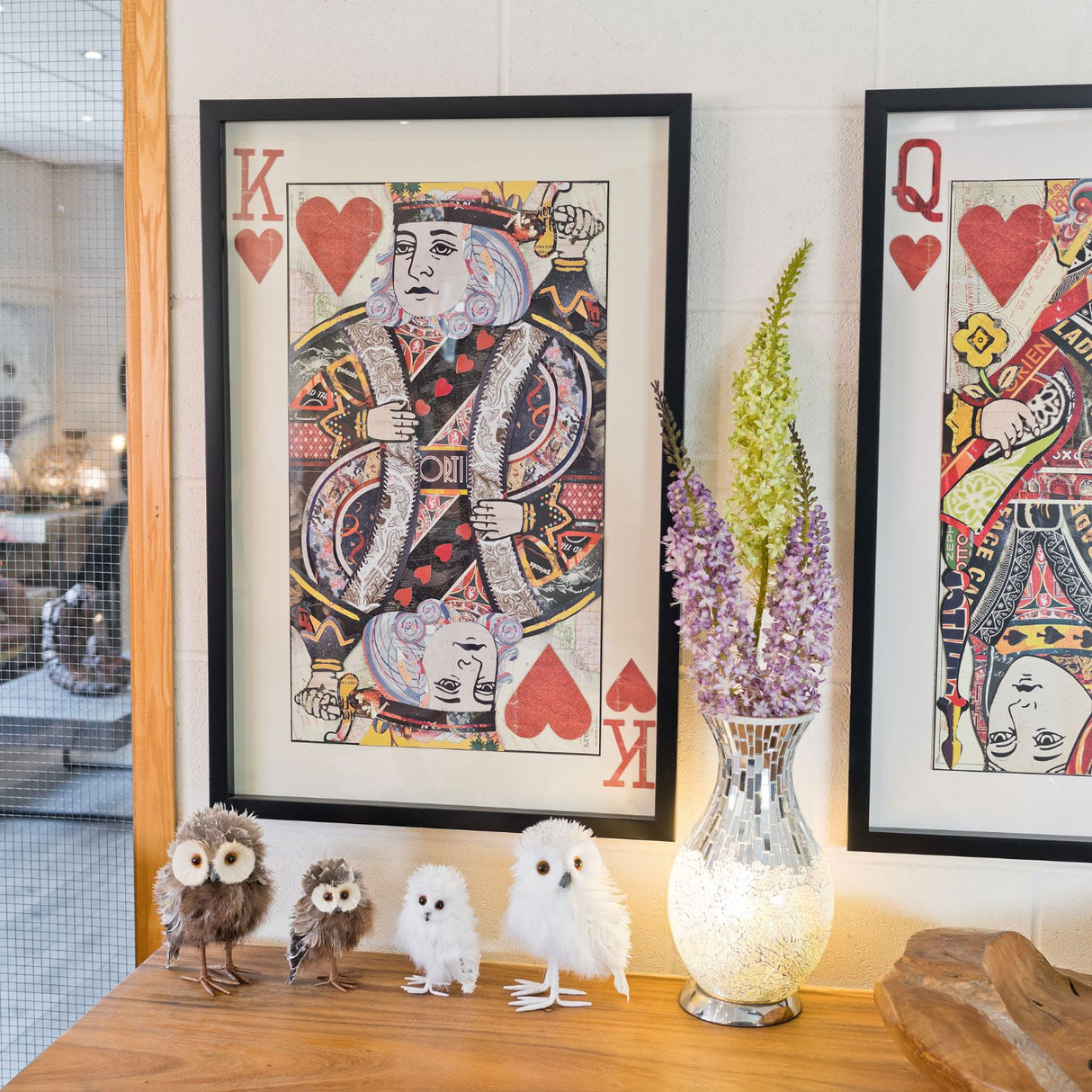 King of Hearts Playing Card Collage Wall Art