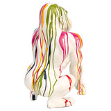 Painted White Gorilla Statuette