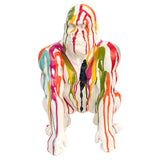 Painted White Gorilla Statuette