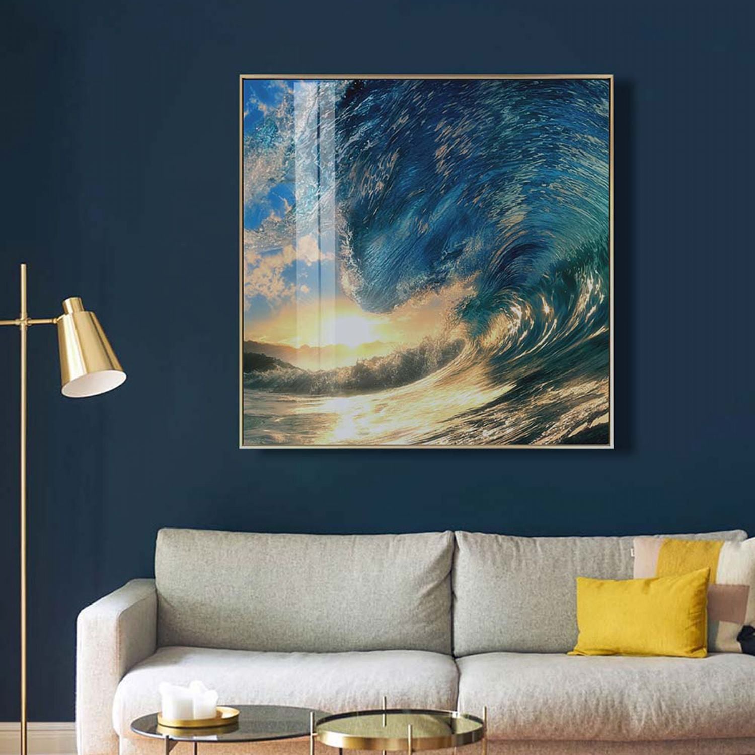 Ocean Wave Glass Wall Art Picture