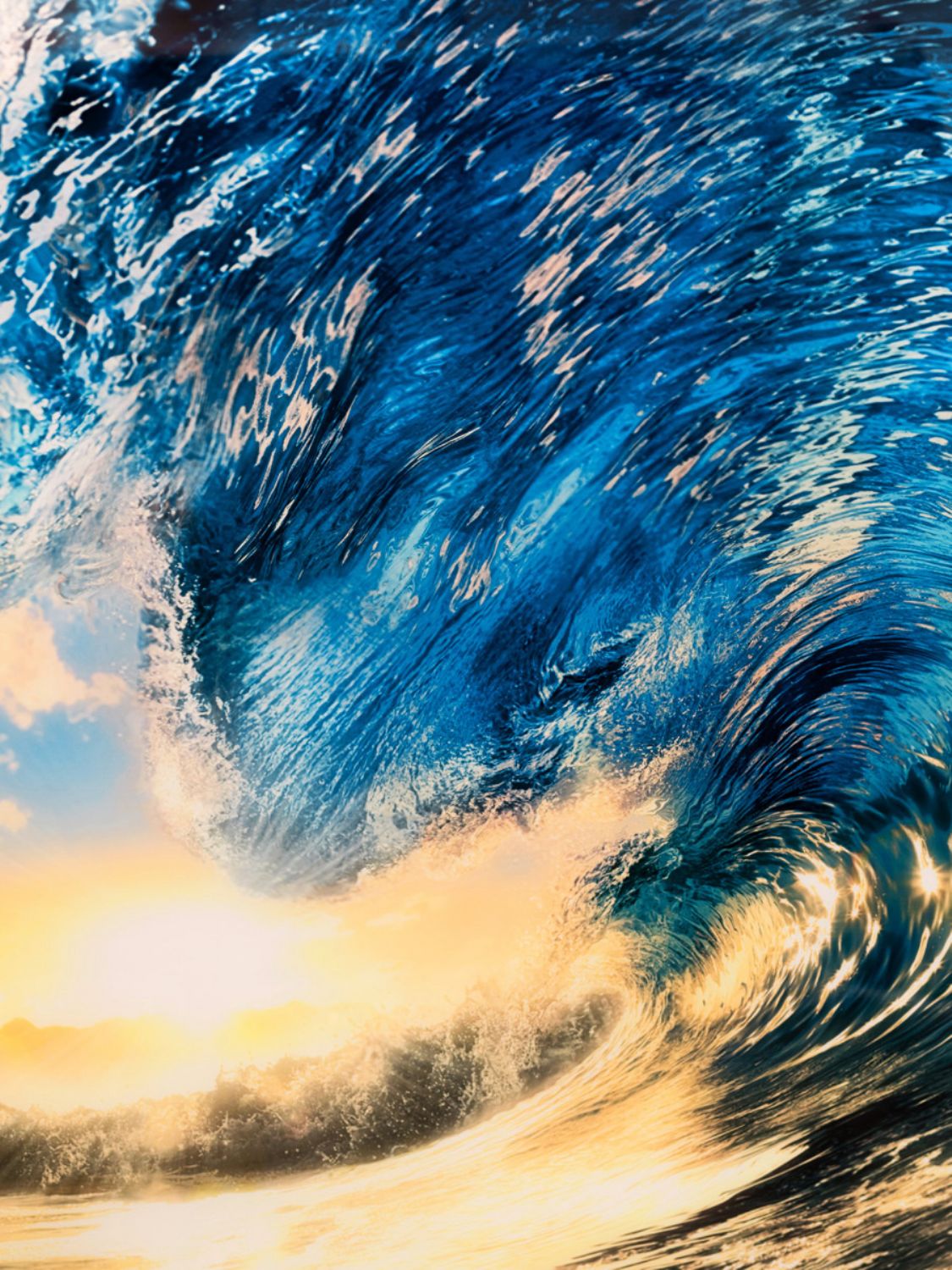 Ocean Wave Glass Wall Art Picture