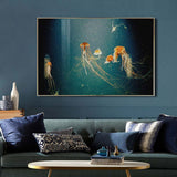 Jellyfish Glass Wall Art Picture