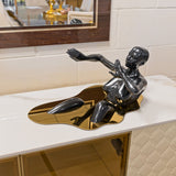 Bathing Lady Sculpture – Black