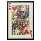 Queen of Hearts Playing Card Collage Wall Art