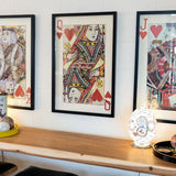 Queen of Hearts Playing Card Collage Wall Art