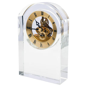 Crystal Glass Oval Mantle Clock