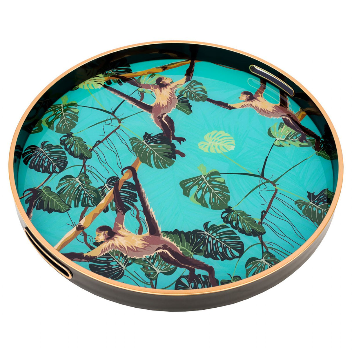 Circular Tray Set With Monkey Design