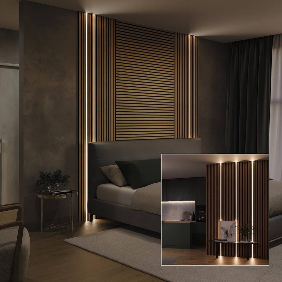 Walnut Acoustic Panel 60 x 240cm