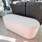 Oval Bench Seat – Teddy Plush Fabric