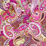 Round Pink Paisley Pattern Pouffe