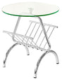 Glass Top Magazine Table