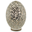 Large Mosaic Glass Egg Lamp – Mirrored Flower